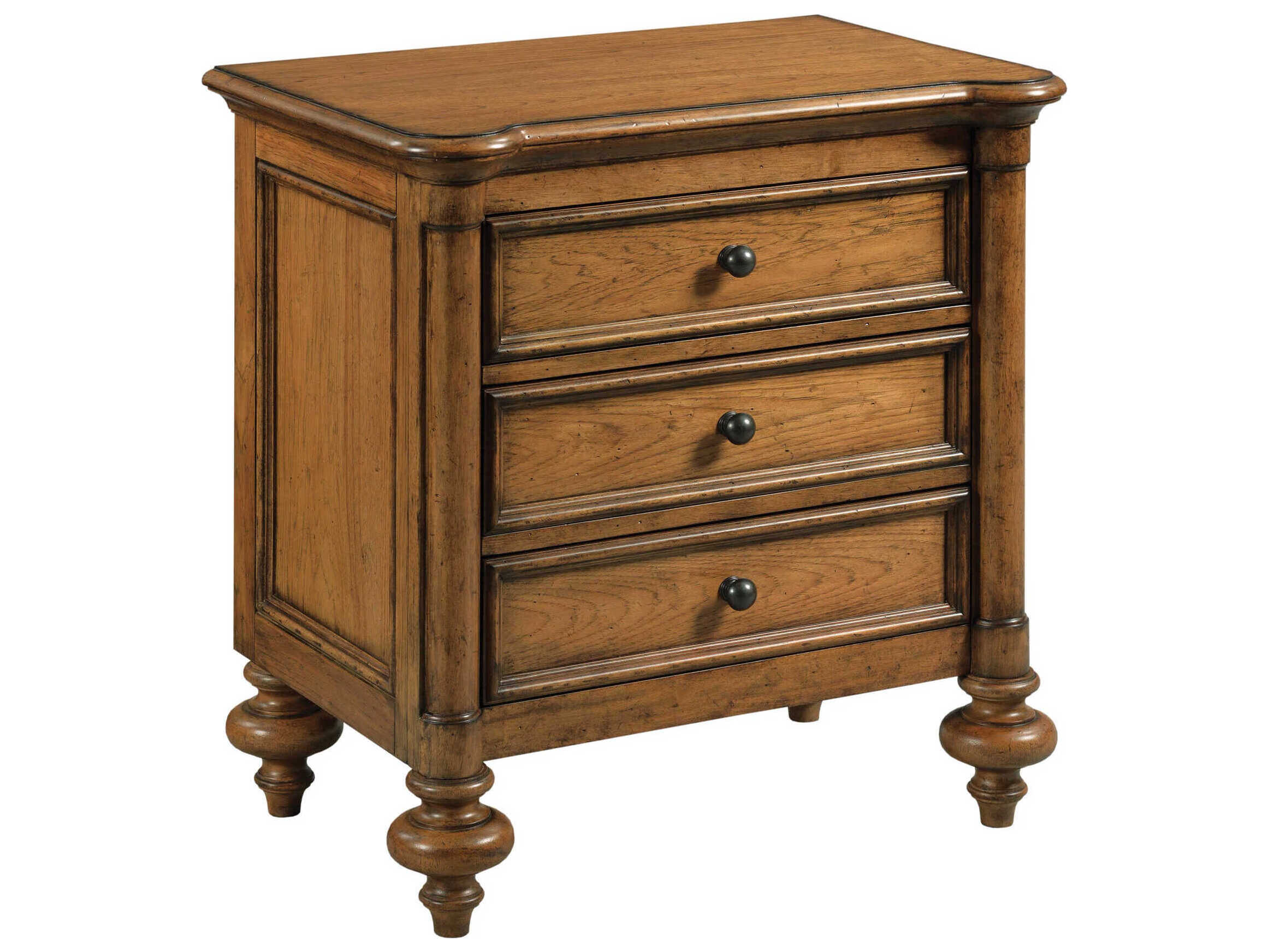 Image of American Drew Berkshire Martin 3-Drawers Brown Hardwood Nightstand