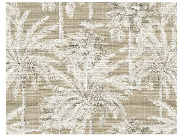 Image of Brewster Home Fashions Kenneth James Dream Of Palm Trees Brown Texture Wallpaper