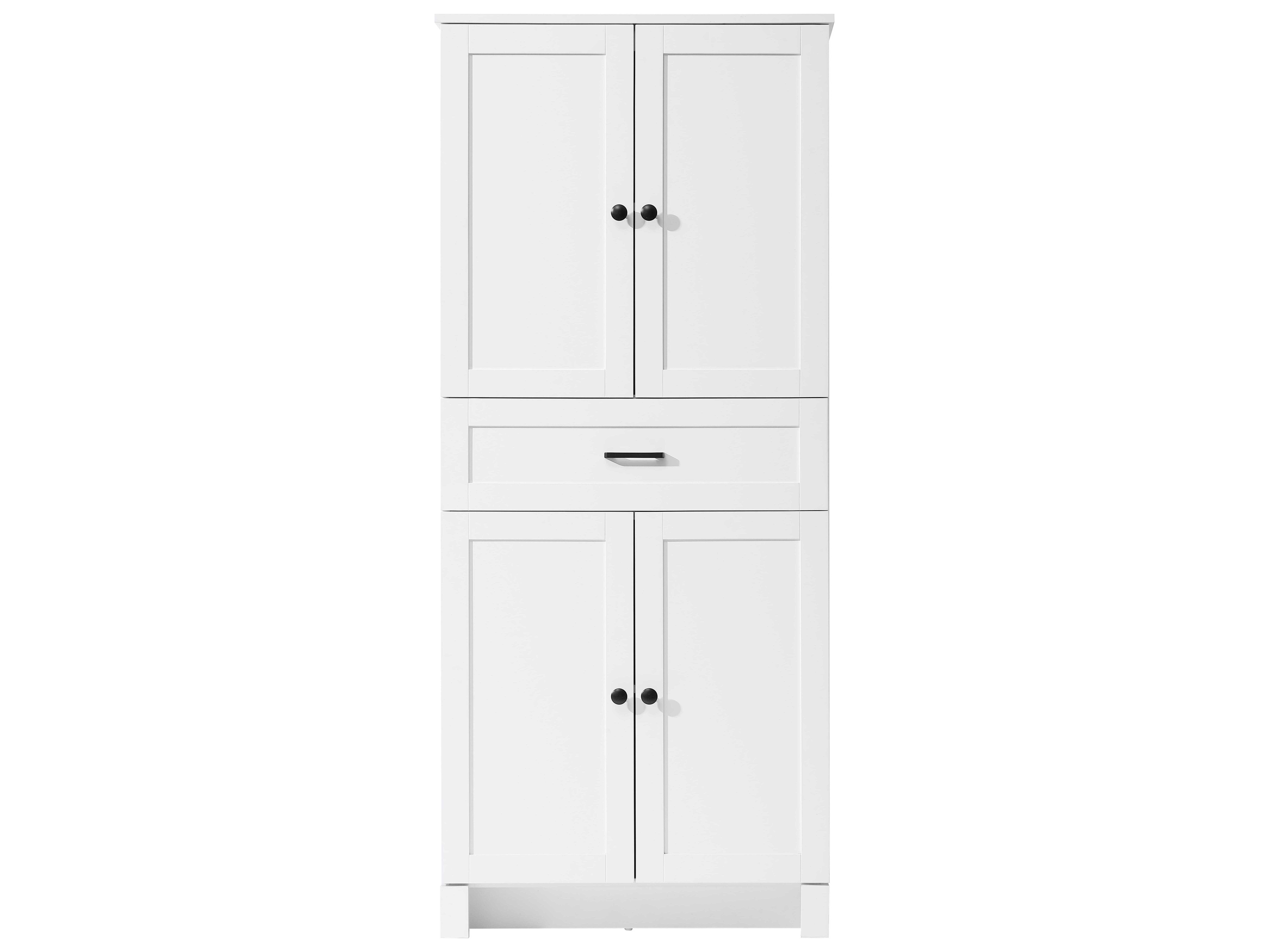 Image of Elegant Lighting Soma White Bath Storage Cabinet