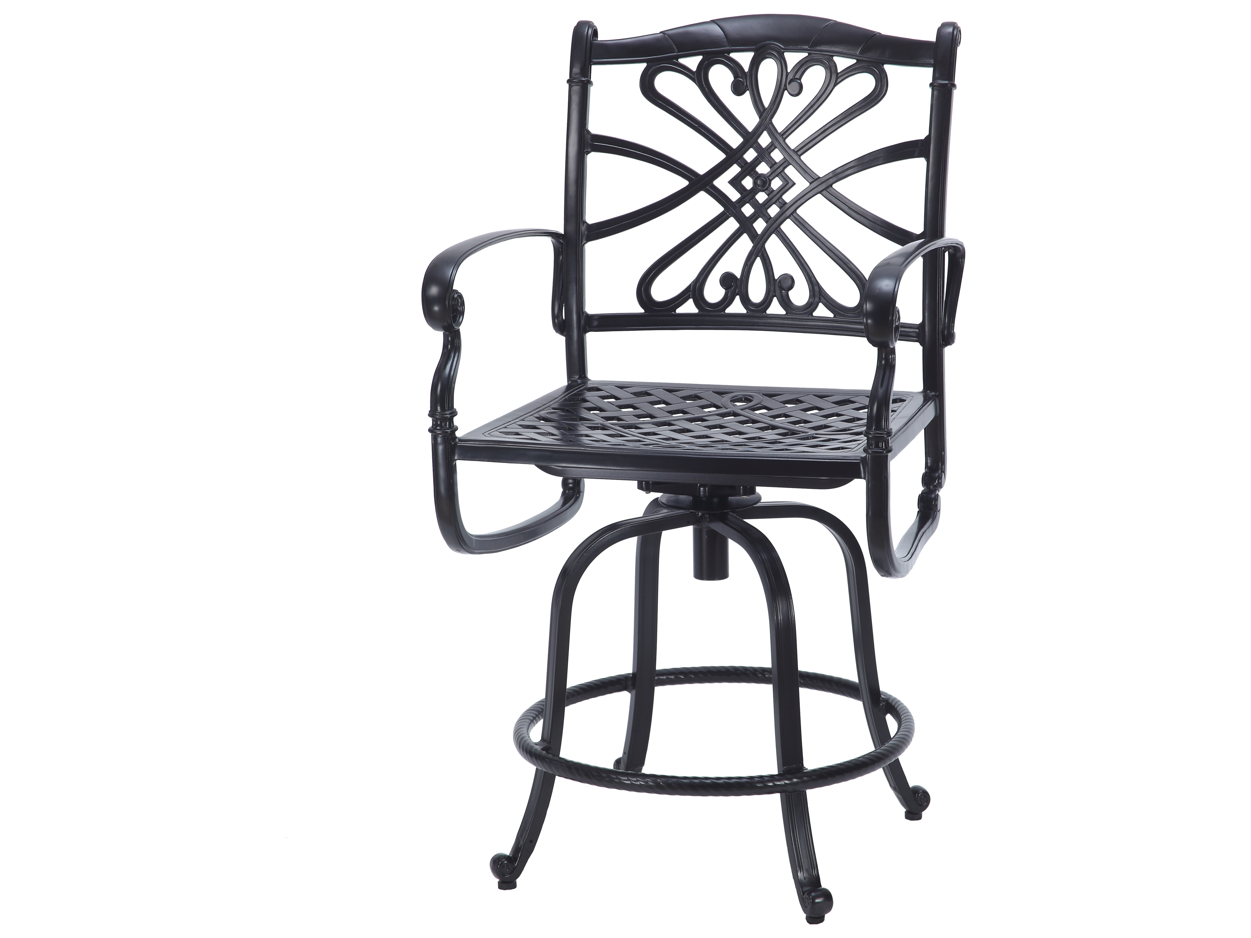 Image of Gensun Bella Vista Cast Aluminum Swivel Patio Counter Stool