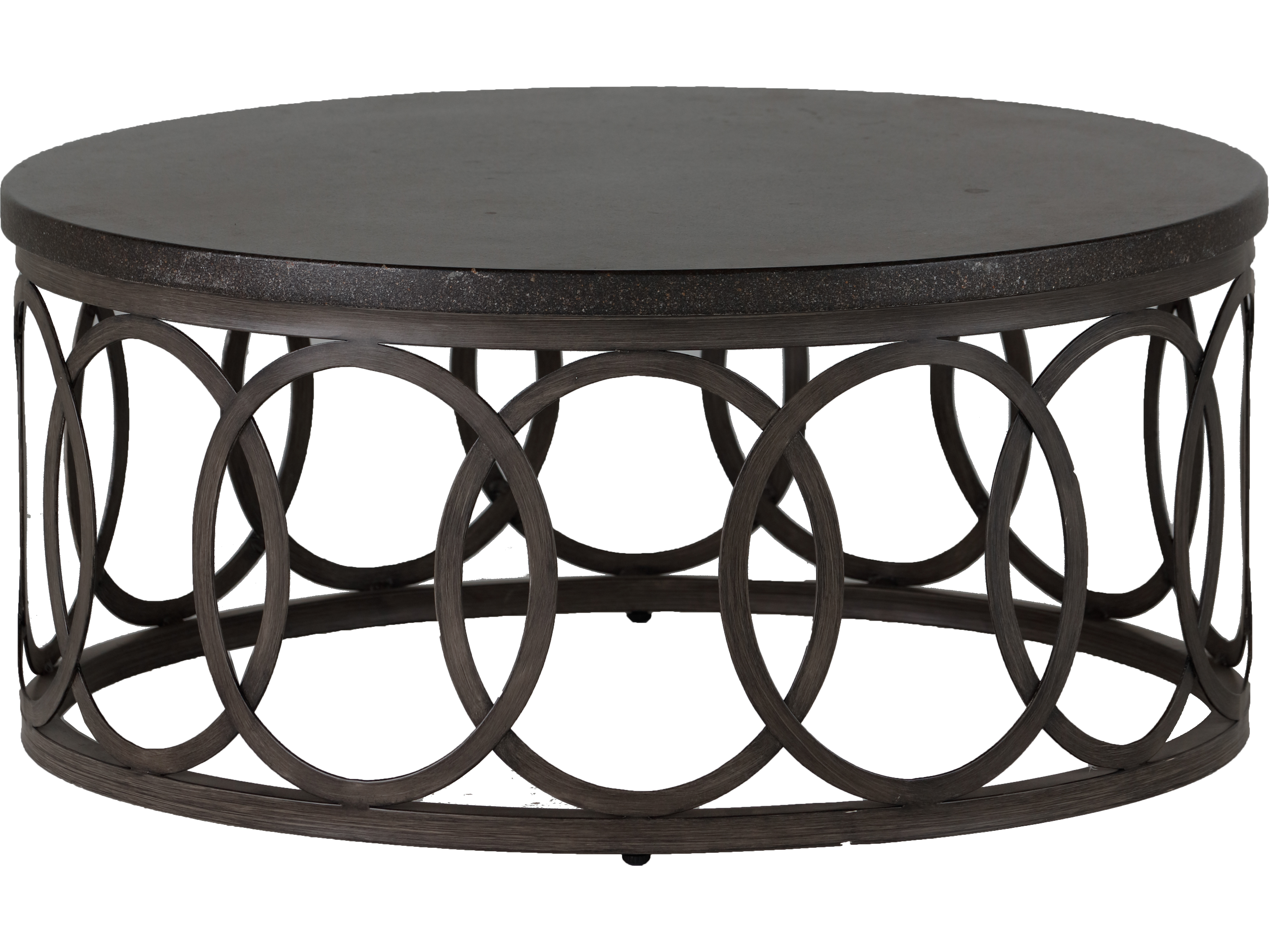 Image of Summer Classics Ella Aluminum Round Outdoor Patio Coffee Table