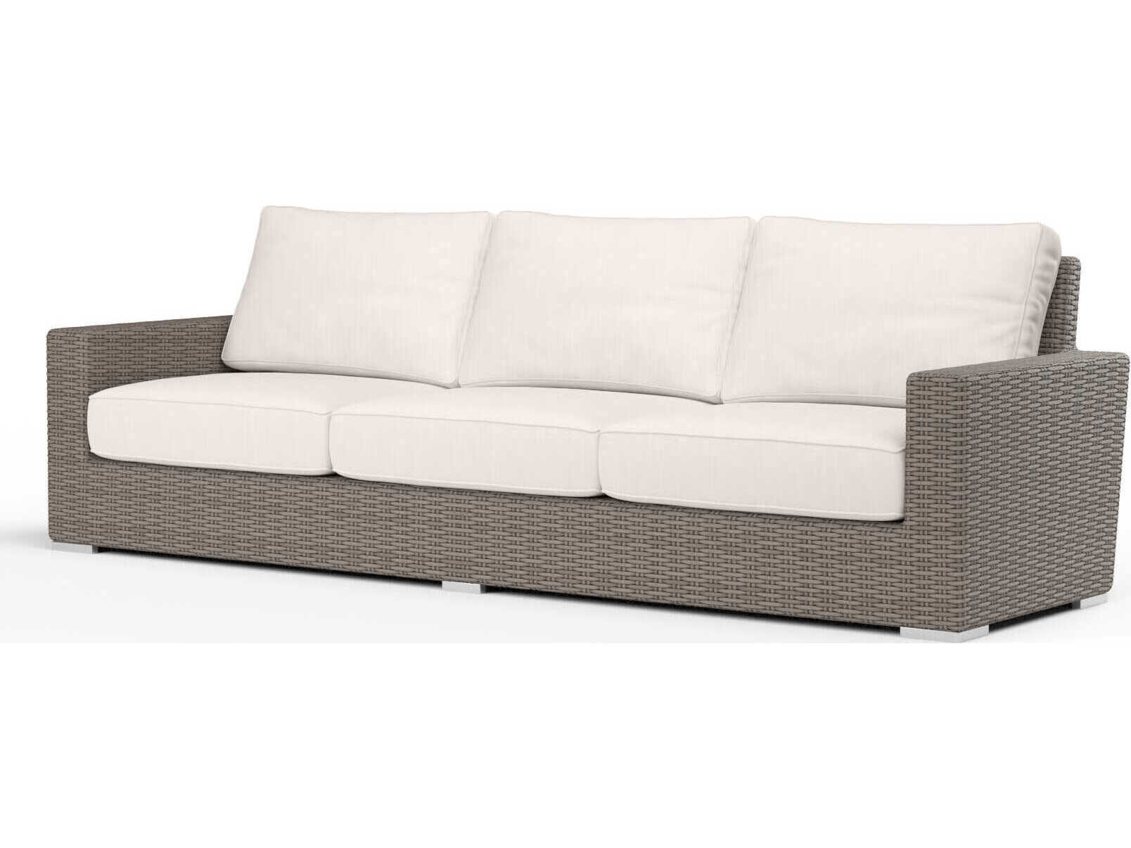 Image of Sunset West Coronado Driftwood Wicker Cushion Sofa