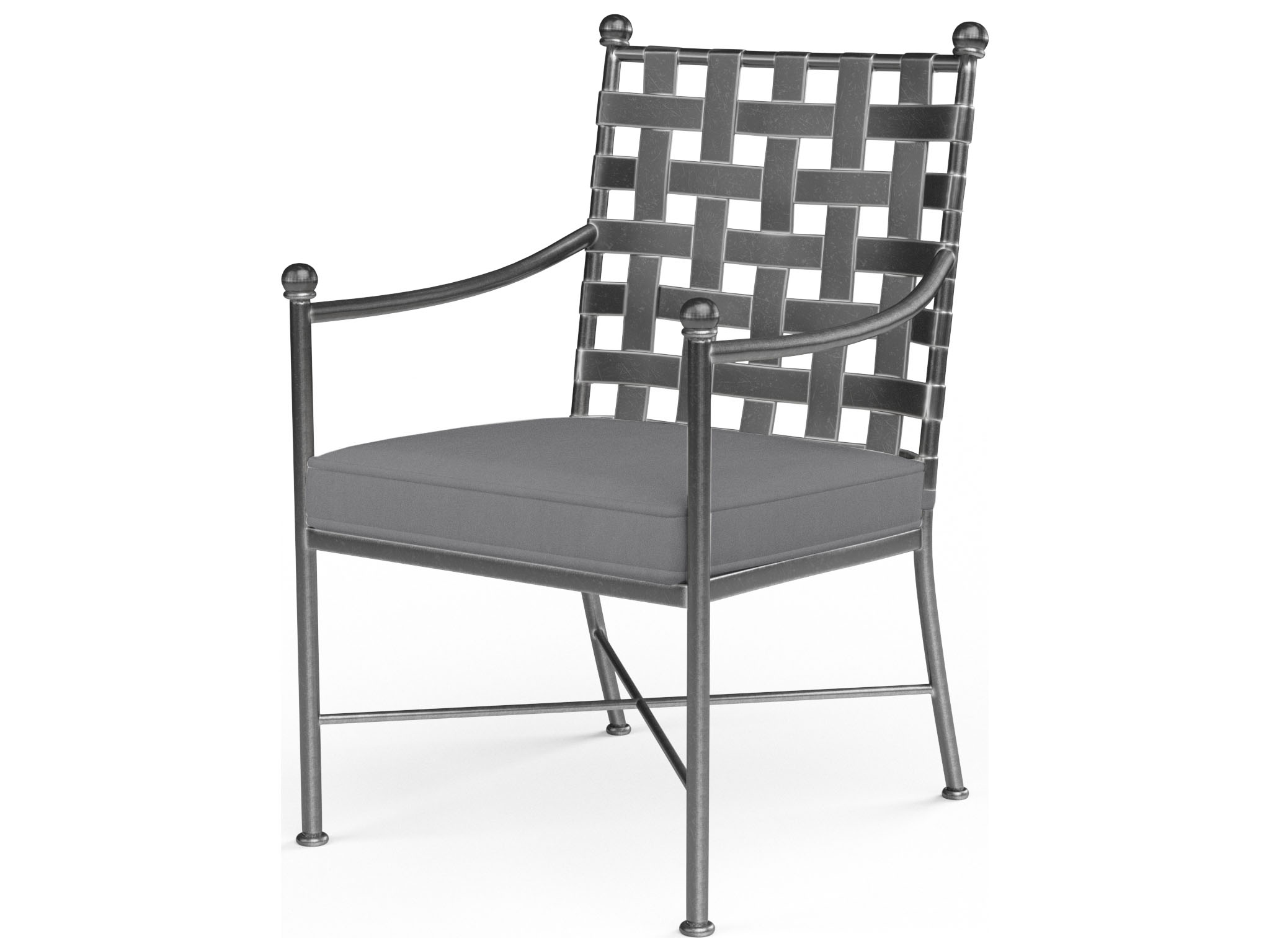 Image of Sunset West Provence Wrought Iron Outdoor Patio Dining Chair