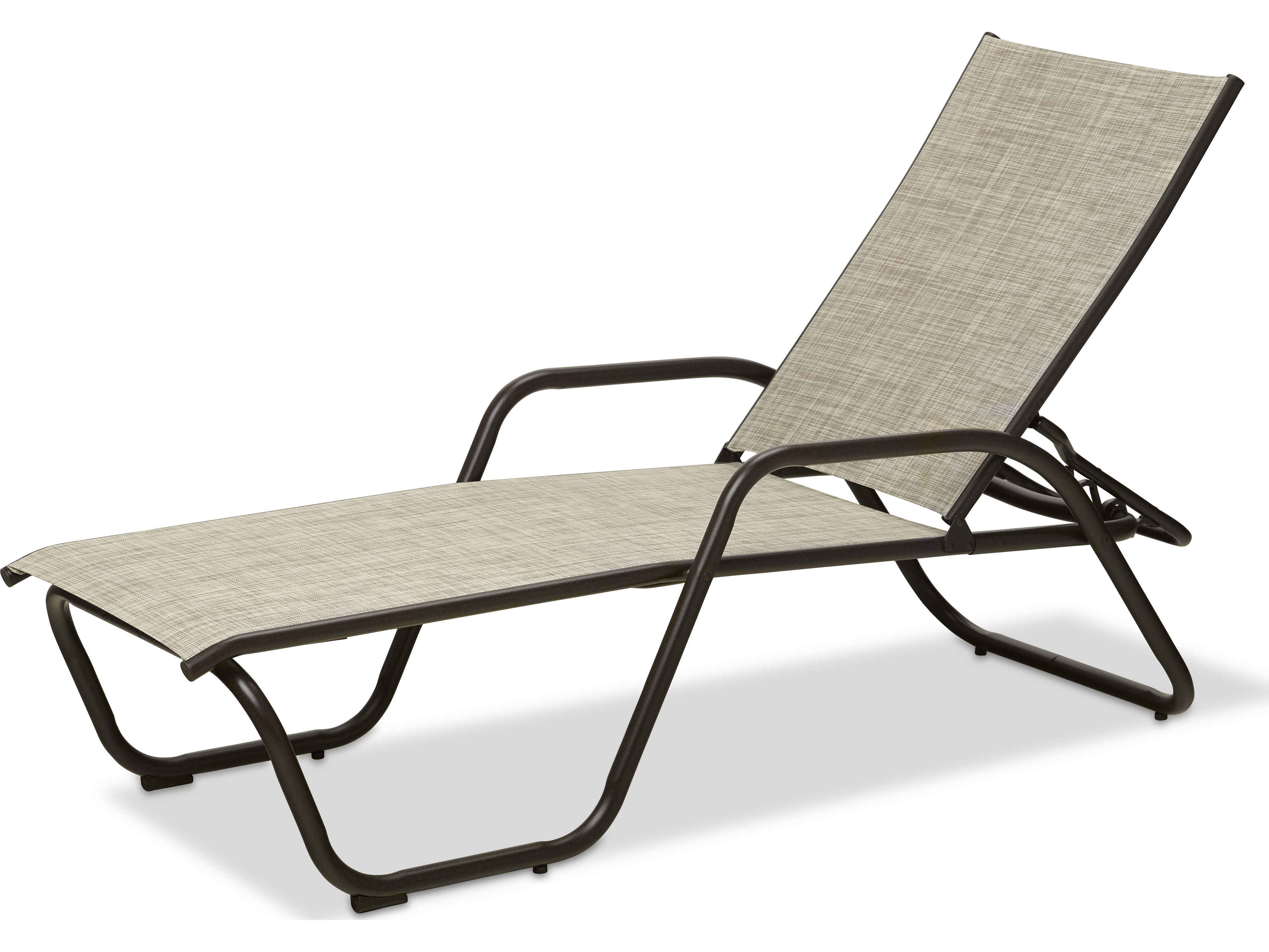 Image of Telescope Casual Gardenella Sling Aluminum Four Position Stackable Outdoor Chaise Lounge