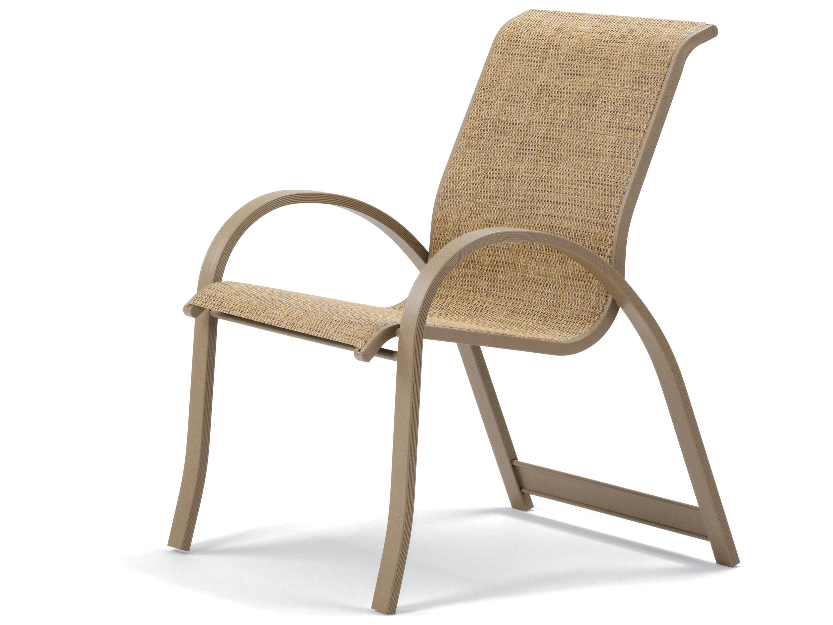 Image of Telescope Casual Aruba II Sling Aluminum Stackable Patio Dining Arm Chair