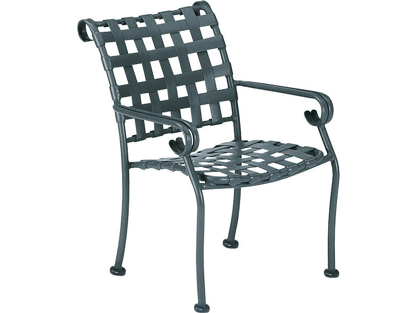 Image of Woodard Ramsgate Aluminum Stackable Outdoor Dining Arm Chair