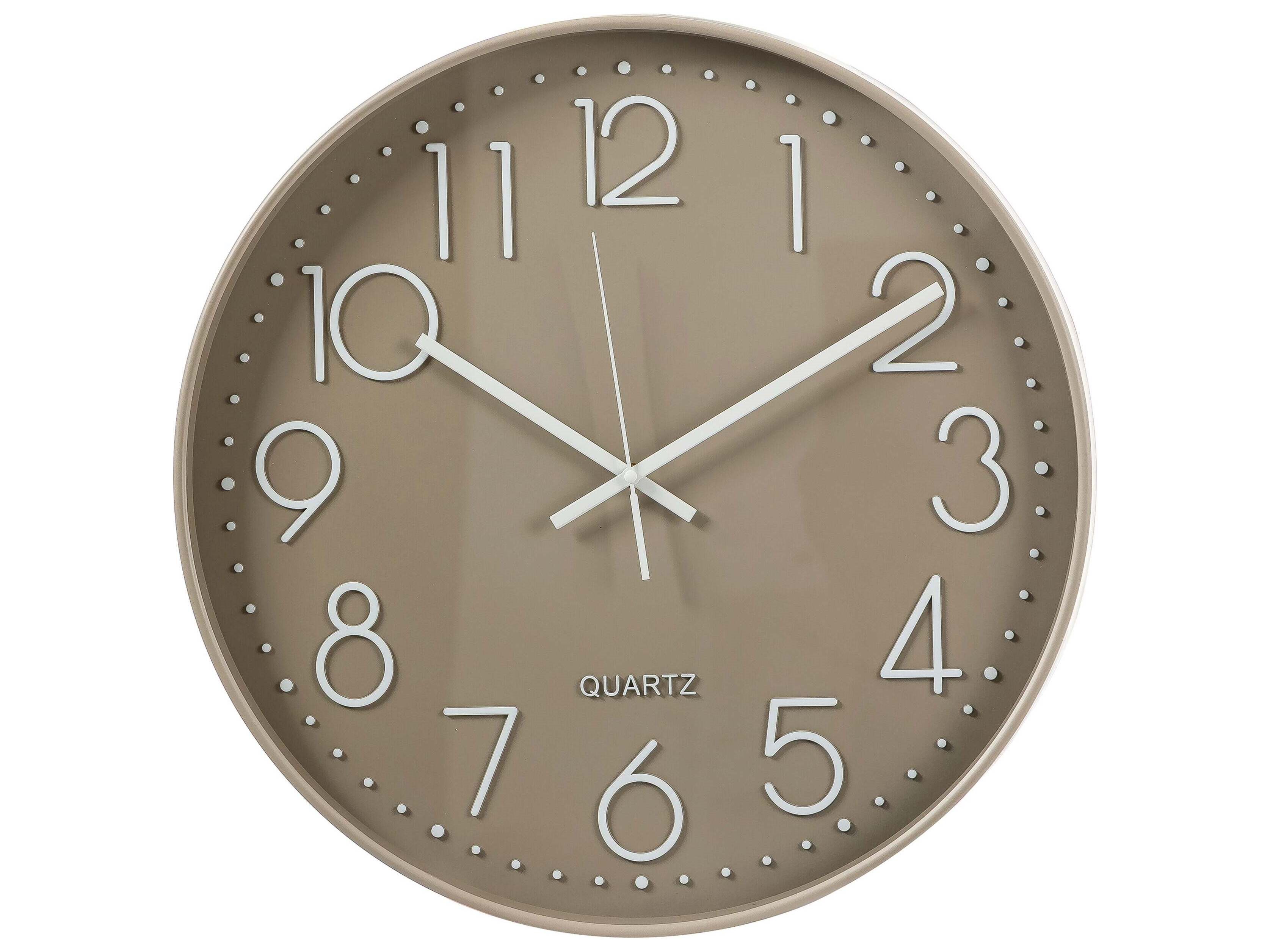 Image of Zentique Langford Taupe Round Wall Clock