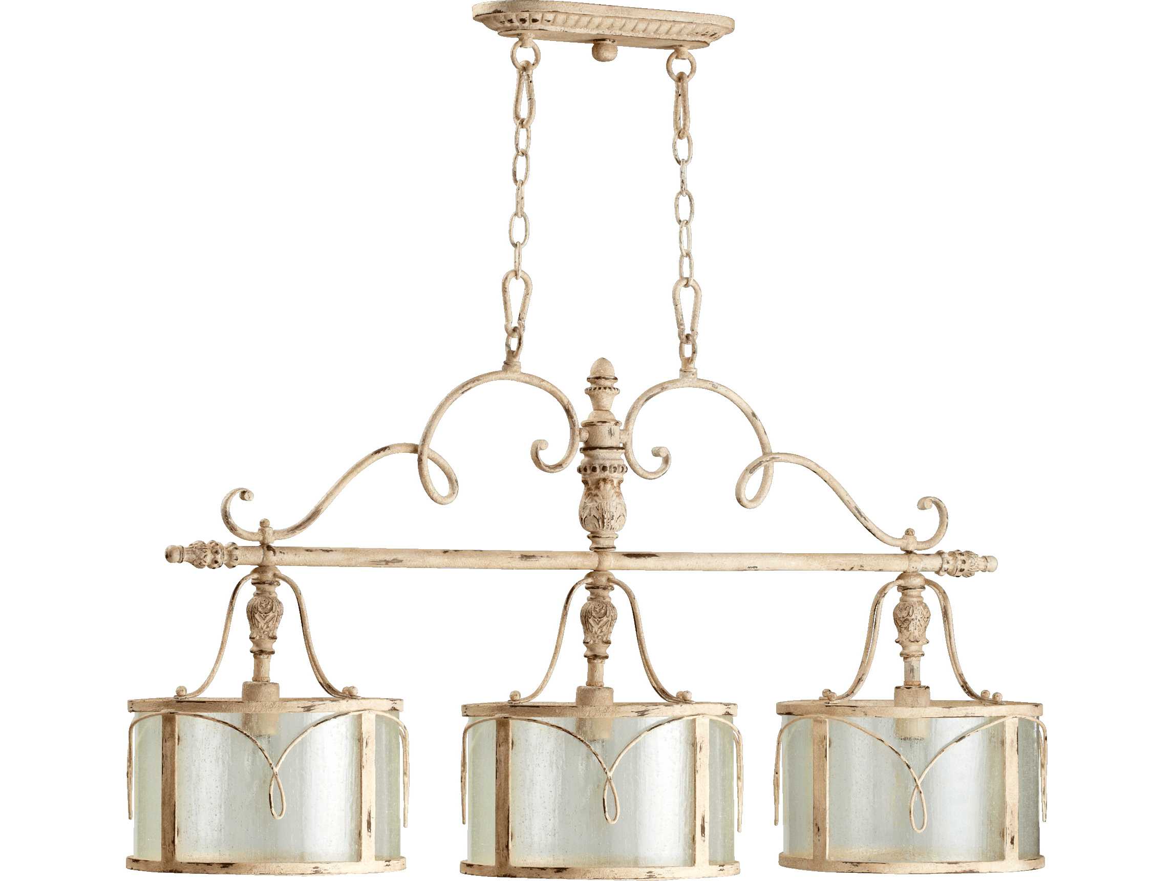Image of Quorum Salento 3-Light Persian White Drum Island Pendant